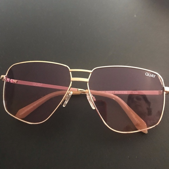 Woman’s Quay Next Please Gold and Pink Sunglasses - Picture 1 of 7